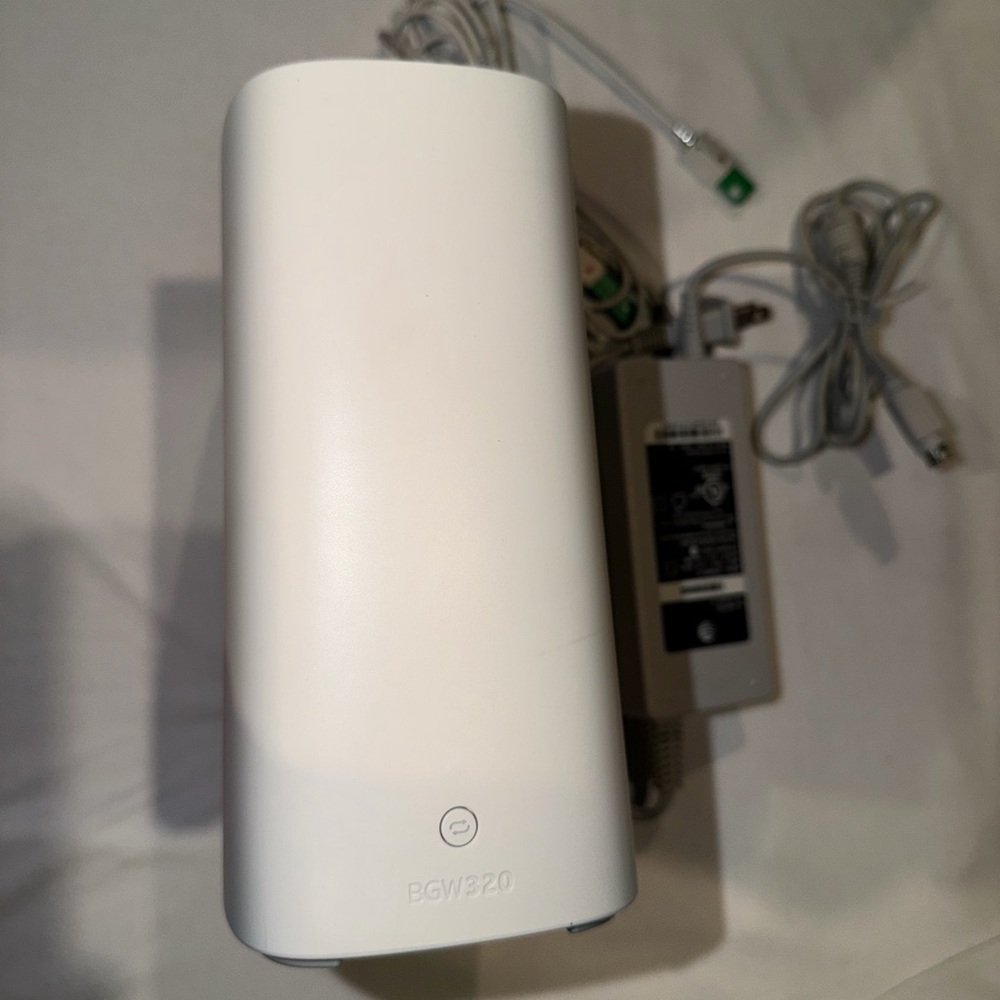 White BGW320 Router with Cables